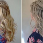 bohemian-inspired waterfall braid